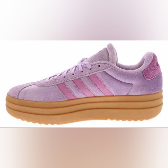 Adidas VL Court Bold Women's Platform Sneakers Powder Plum/Purple/Plum - Picture 4 of 8